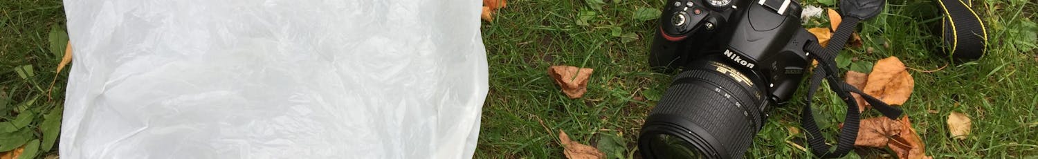 Plastikpose som fototilbehør